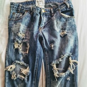 One Teaspoon Trashed Free Birds